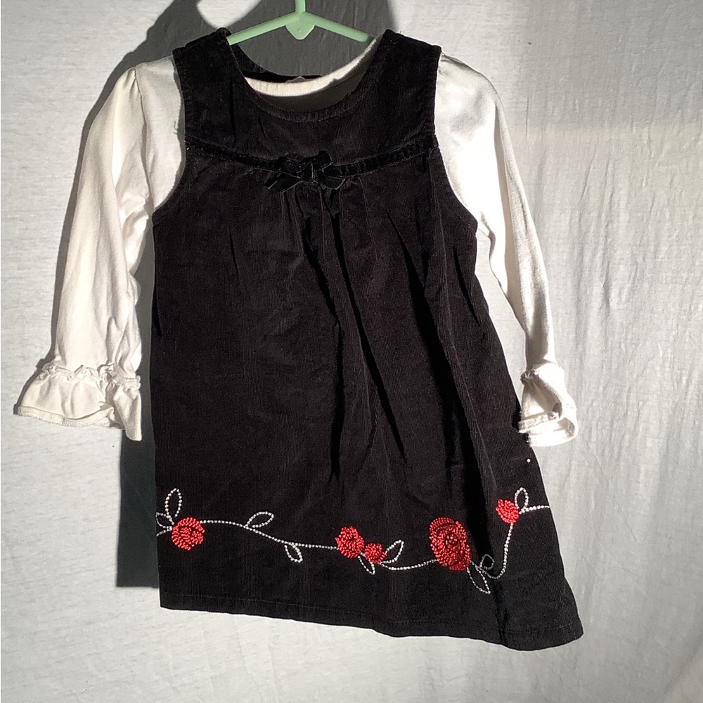 Corduroy dresses with matching tops.